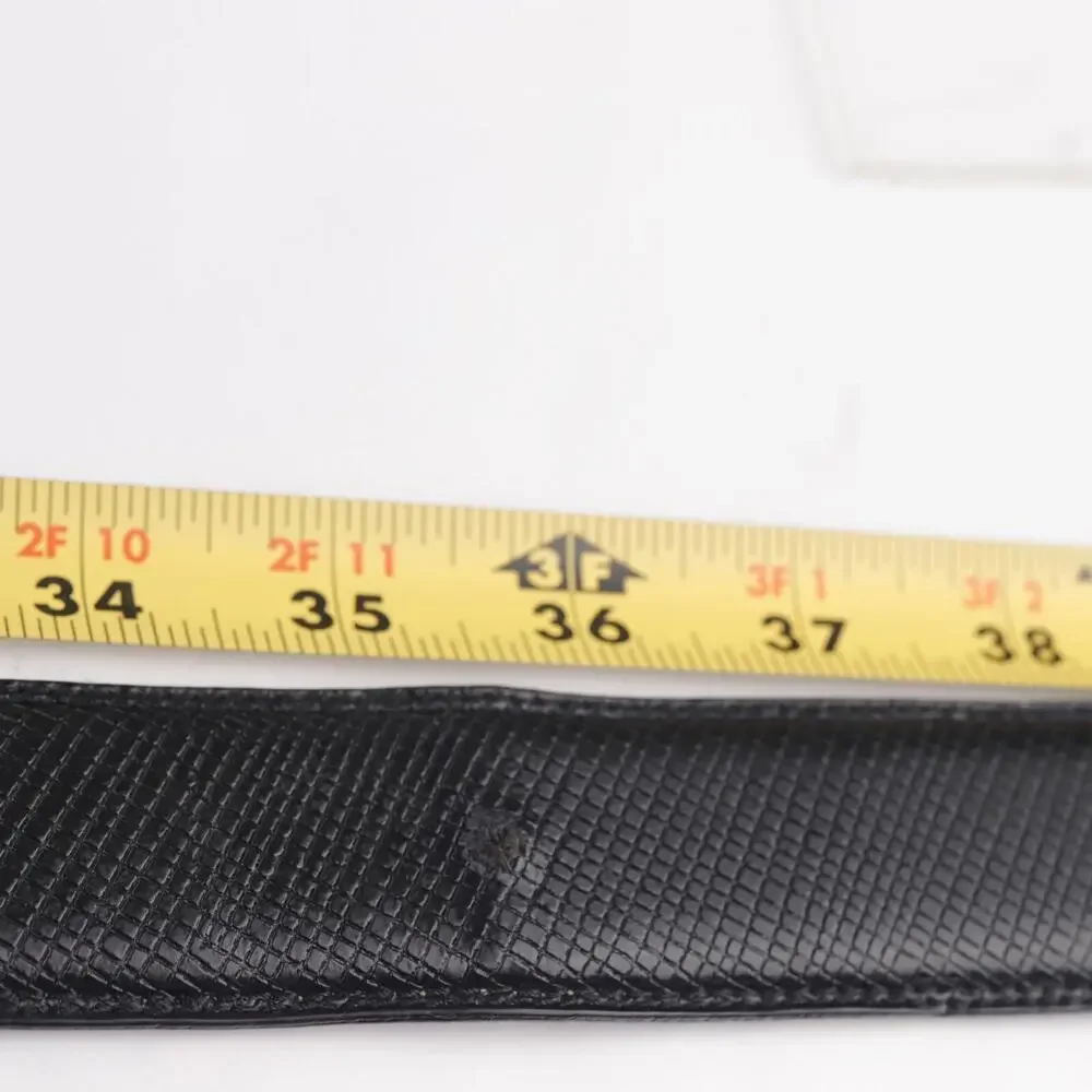 Cole Haan Mens Belt Size 42 Textured Black Leather Dressy‎ Elegant Classic